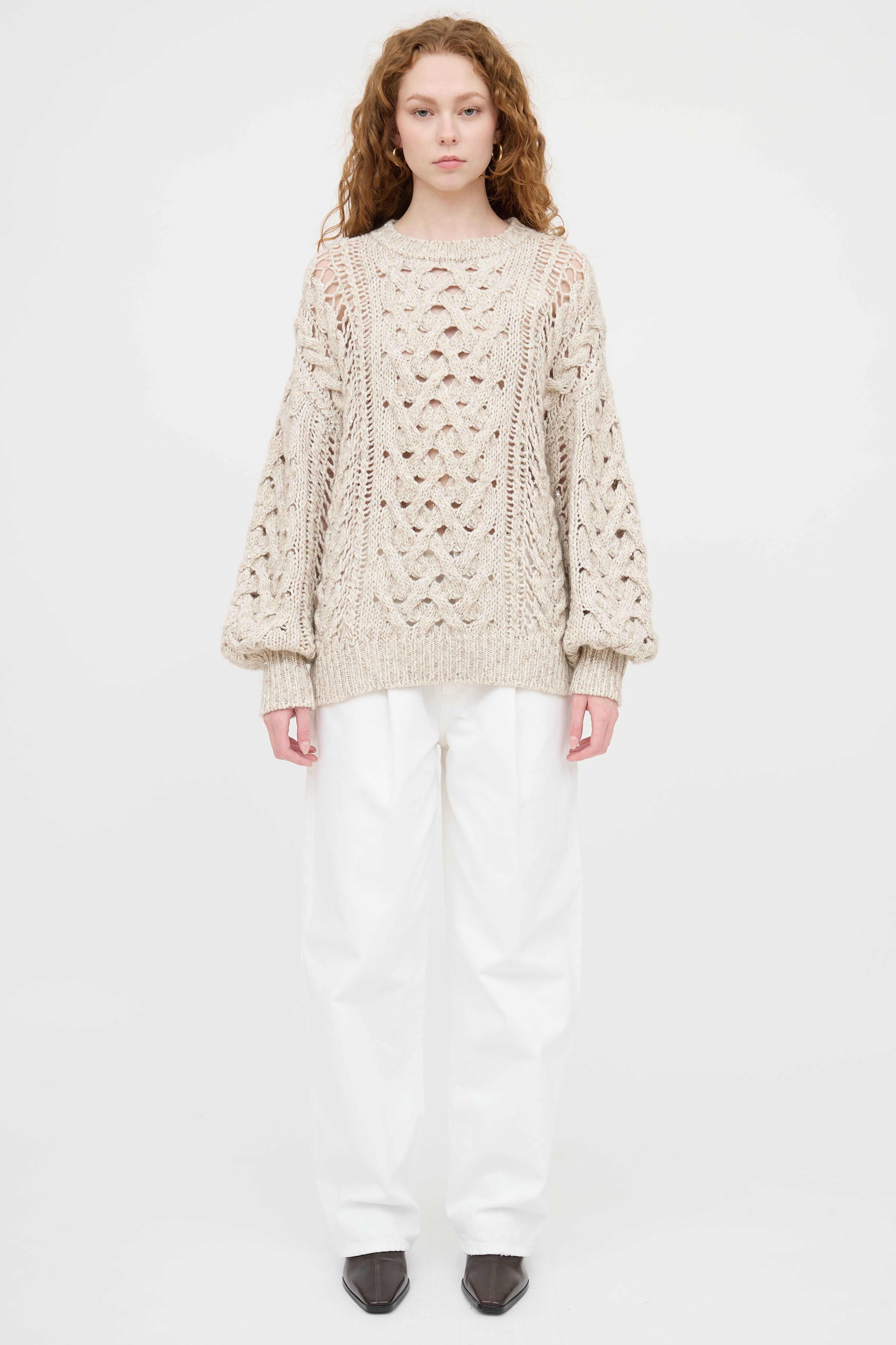 Brunello Cucinelli Cashmere Knit Sequin Sweater