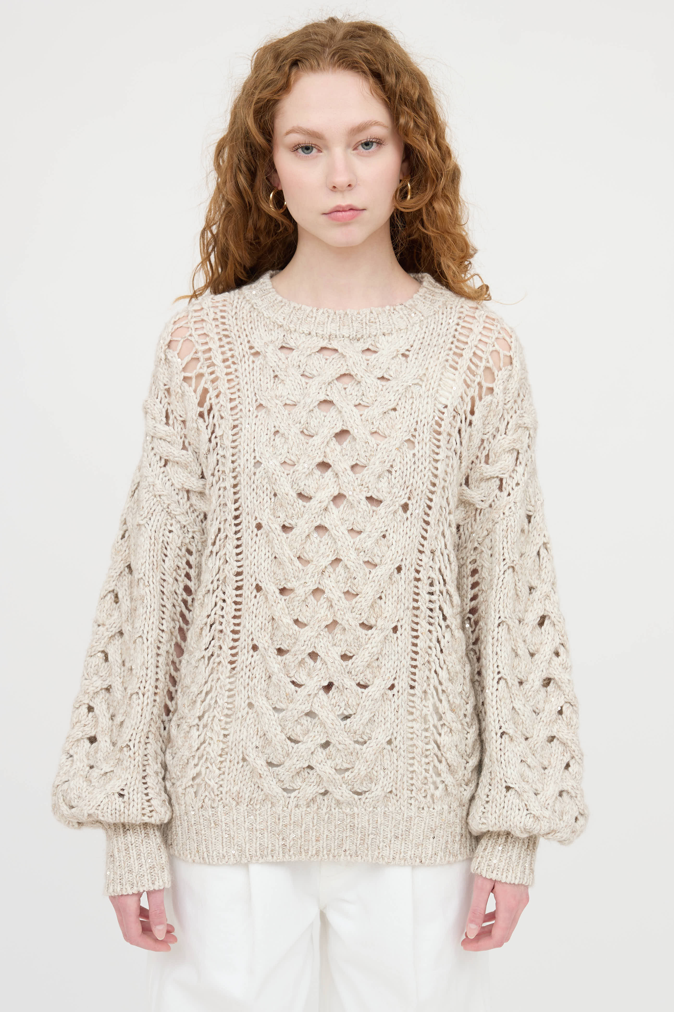 Brunello Cucinelli Cashmere Knit Sequin Sweater