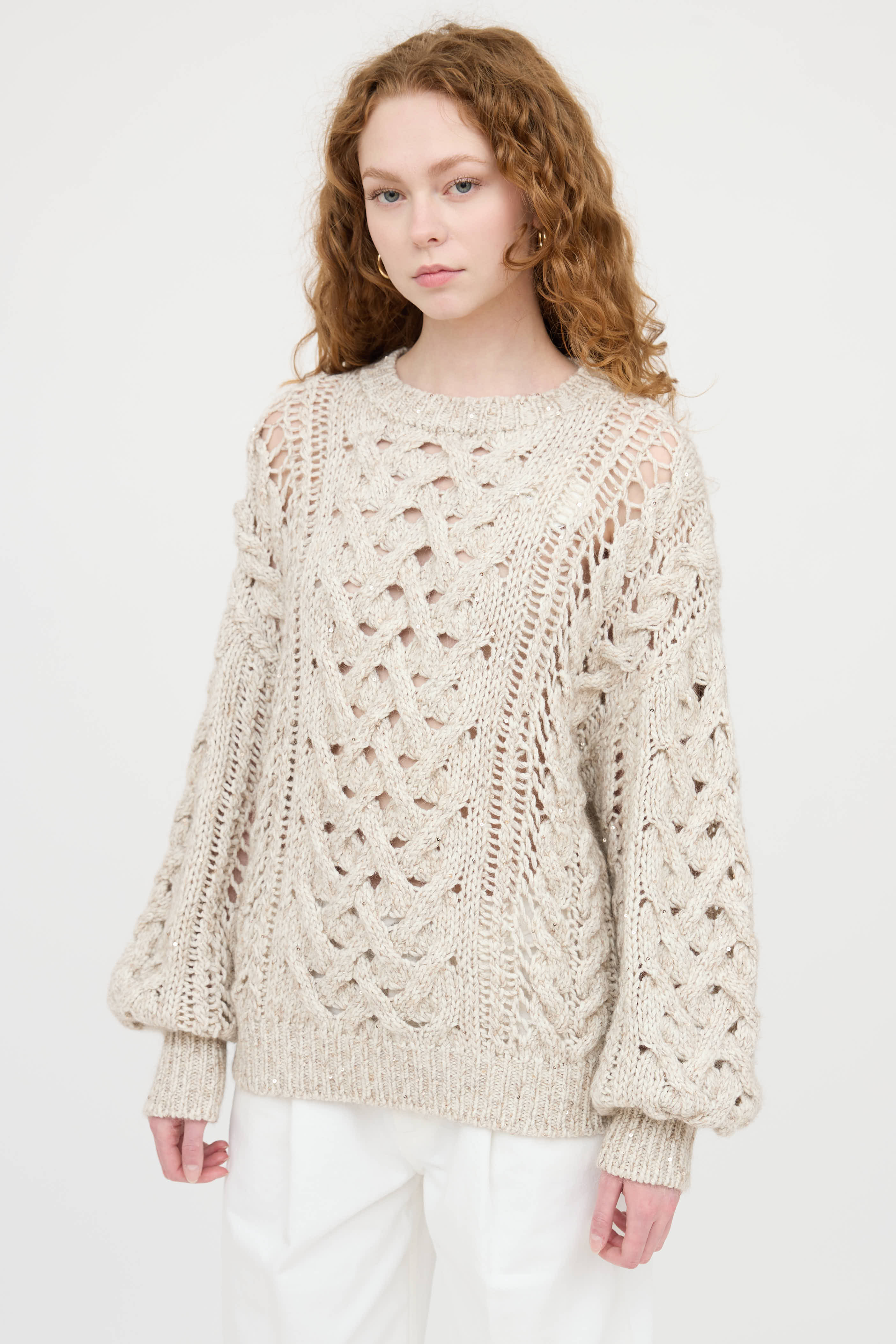 Brunello Cucinelli Cashmere Knit Sequin Sweater