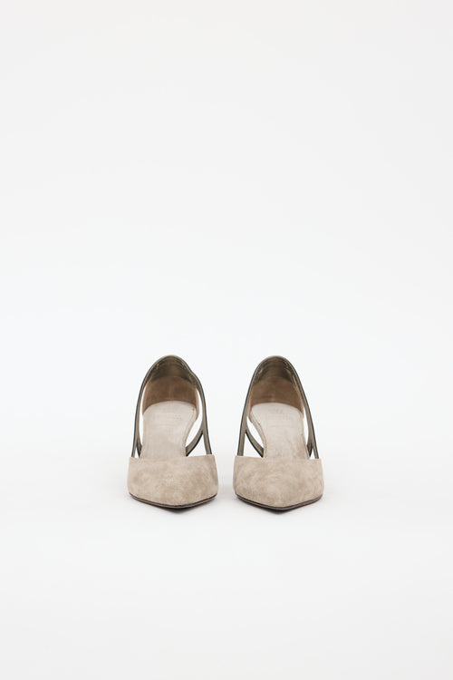 Brunello Cucinelli Suede Monili Pump