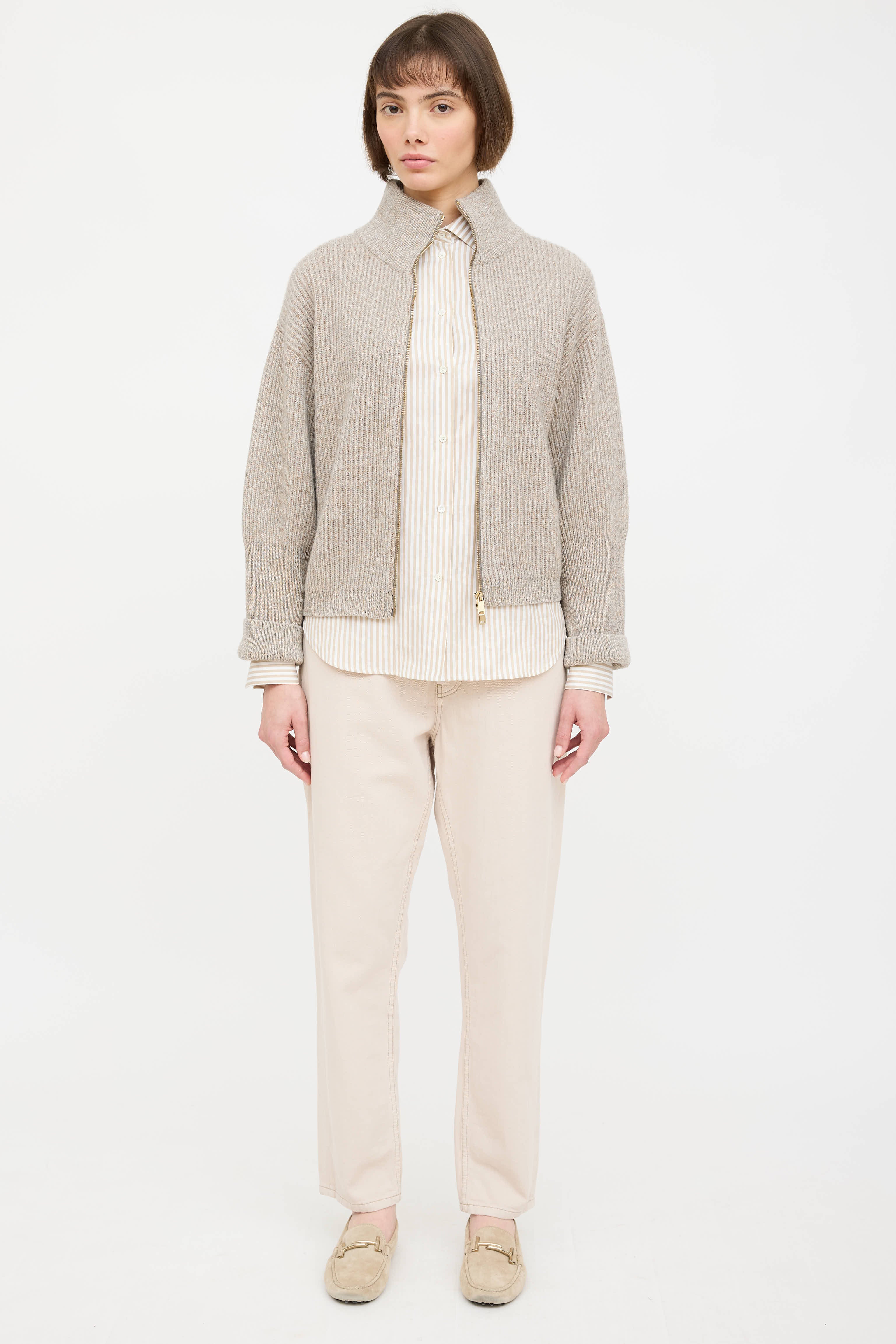 Wool Knit Metallic Sweater
