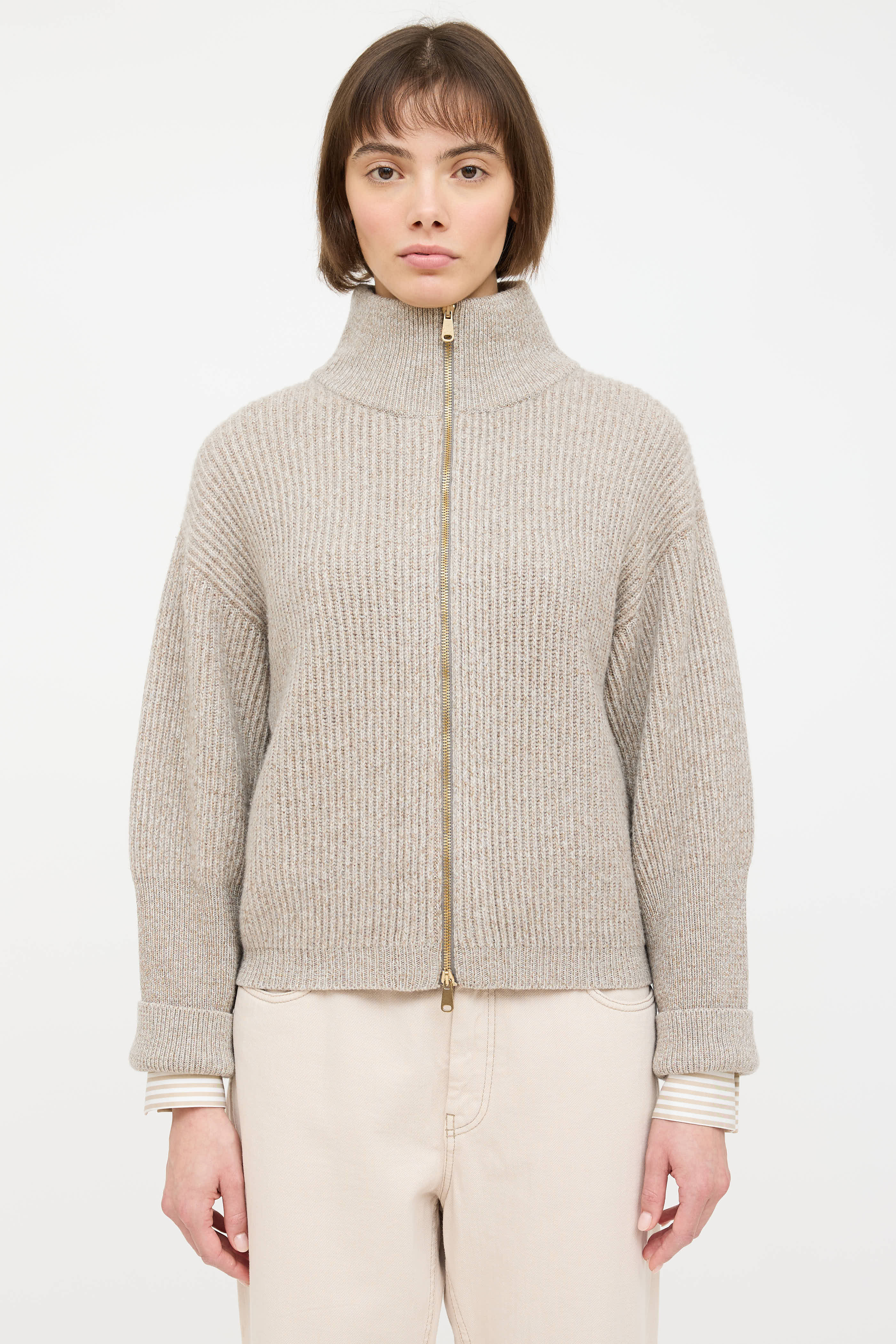 Wool Knit Metallic Sweater