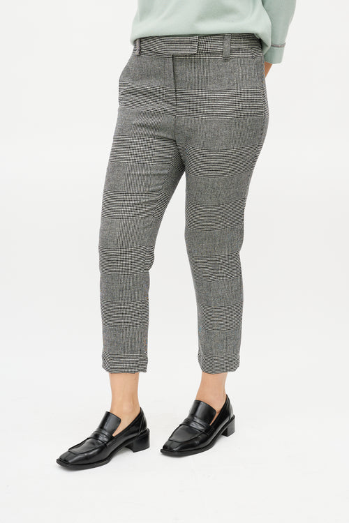Brunello Cucinelli Black & White Wool Houndstooth Trouser