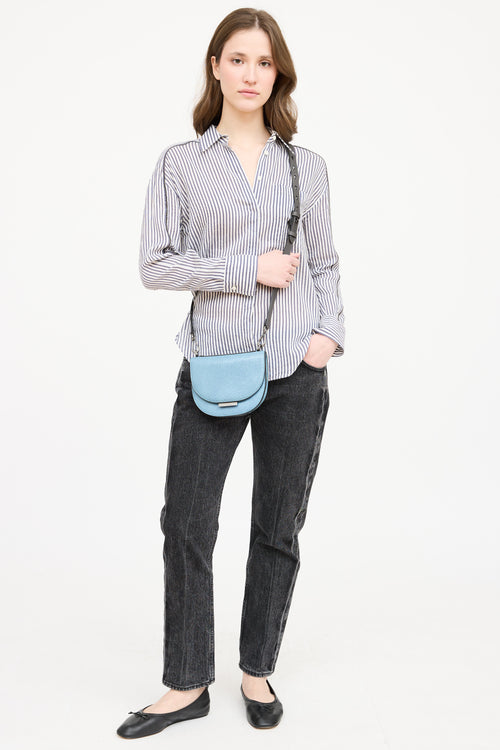 Brunello Cucinelli Leather Embossed Monili Bag