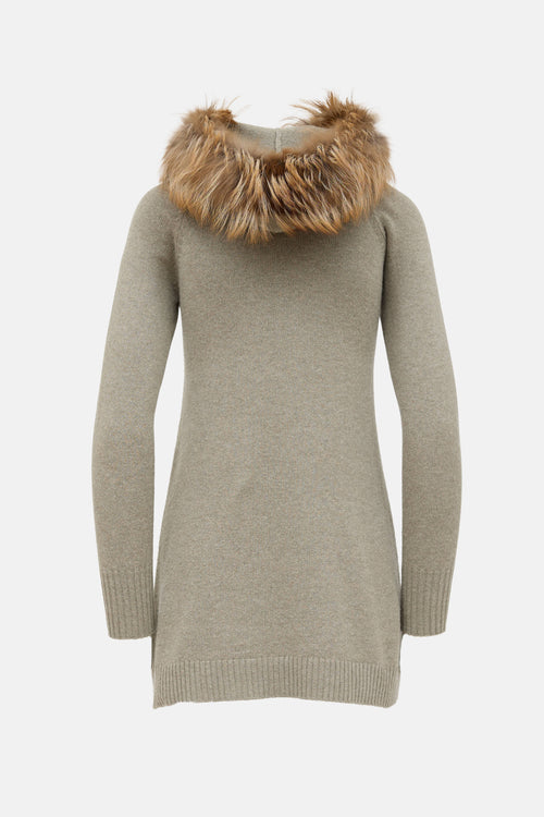 Brunello Cucinelli Cashmere Fur Hoodie