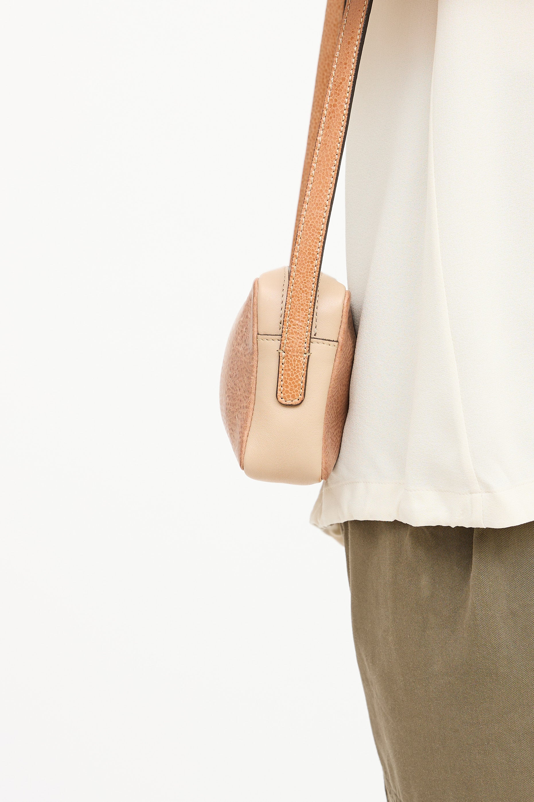 Brunello Cucinelli Leather Contrast Logo Bag