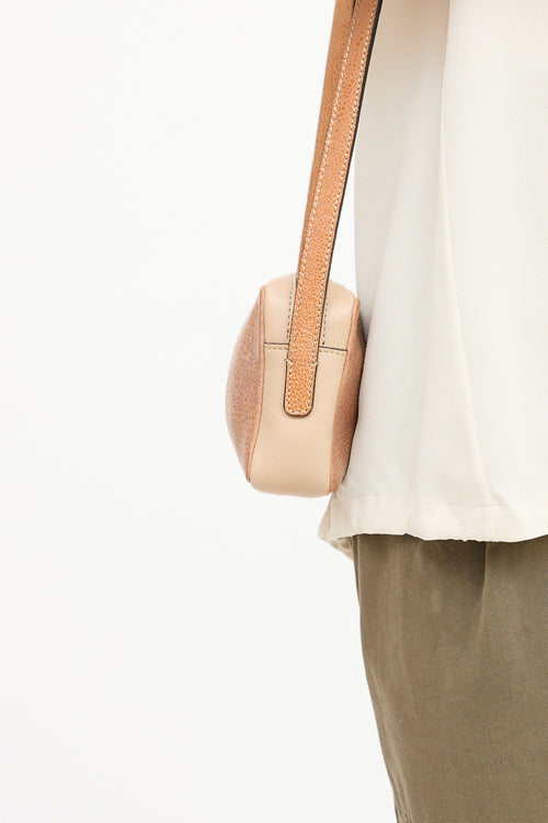 Brunello Cucinelli Leather Contrast Logo Bag
