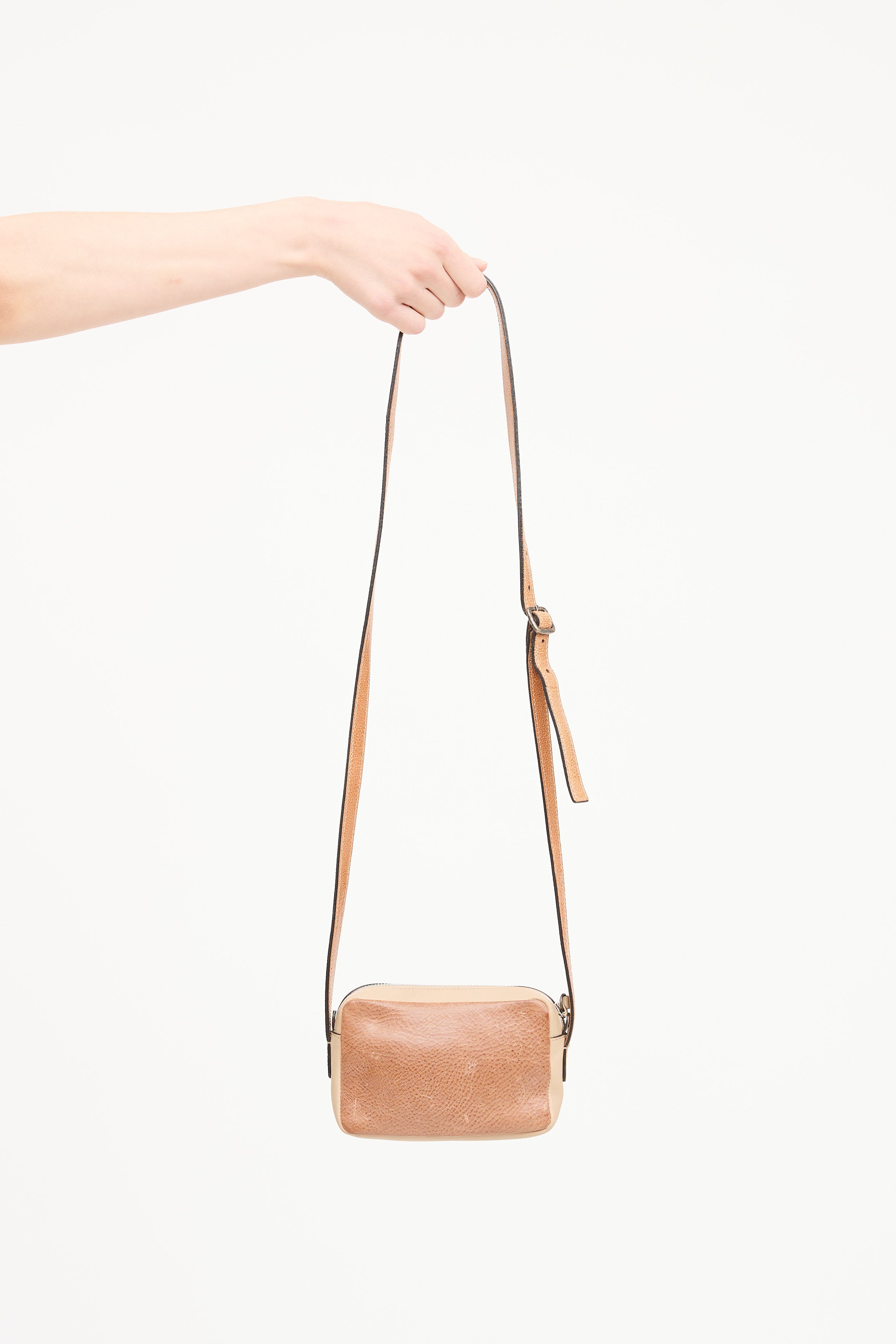 Brunello Cucinelli Leather Contrast Logo Bag