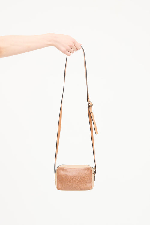 Brunello Cucinelli Leather Contrast Logo Bag