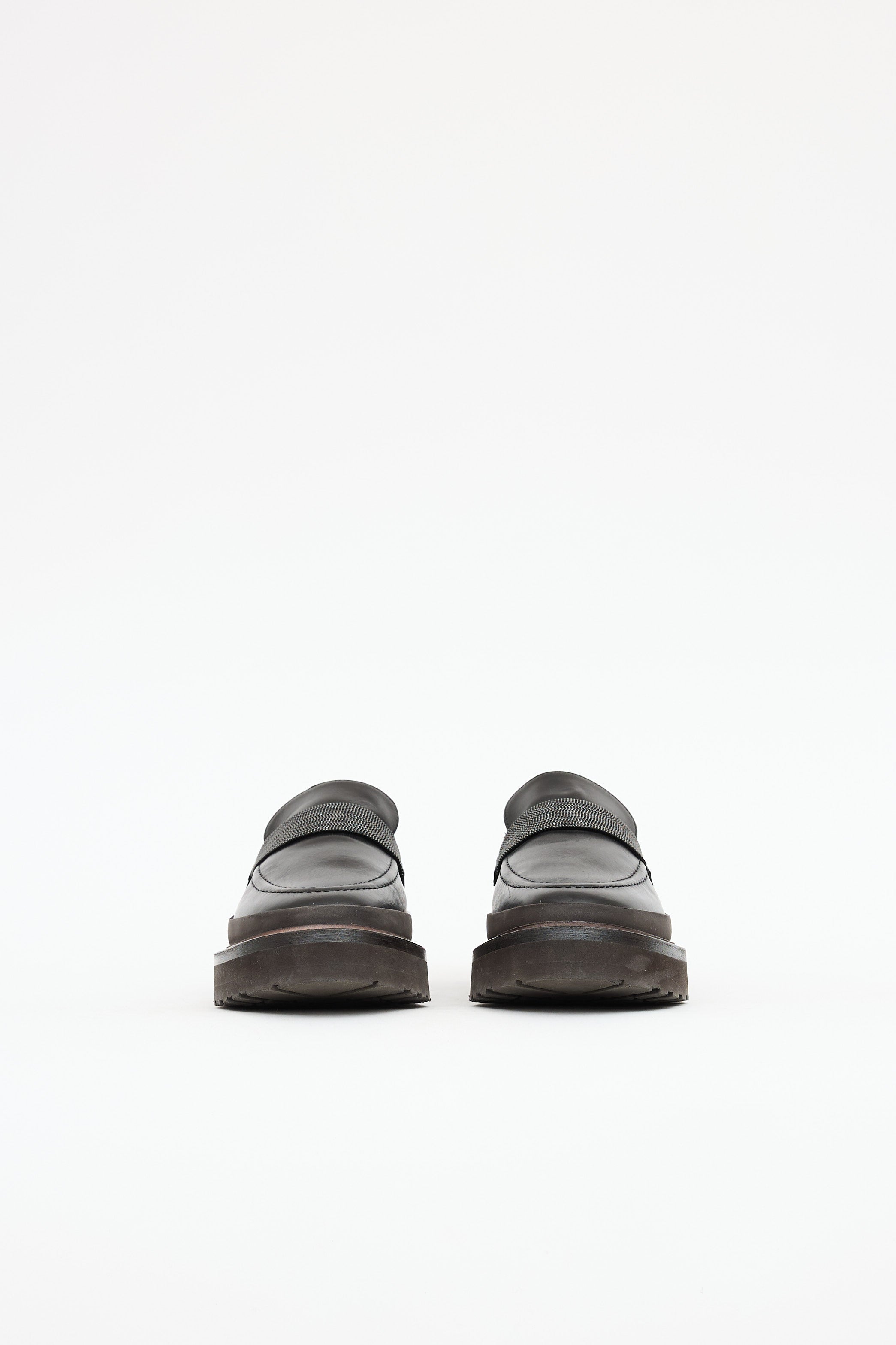 Brunello Cucinelli Leather Monili Loafer