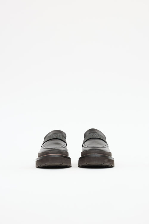 Brunello Cucinelli Leather Monili Loafer
