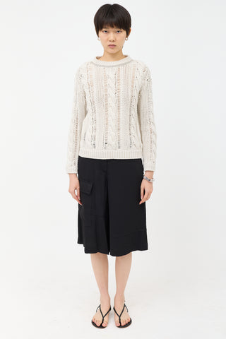 Brunello Cucinelli Cable Knit Monili Sweater