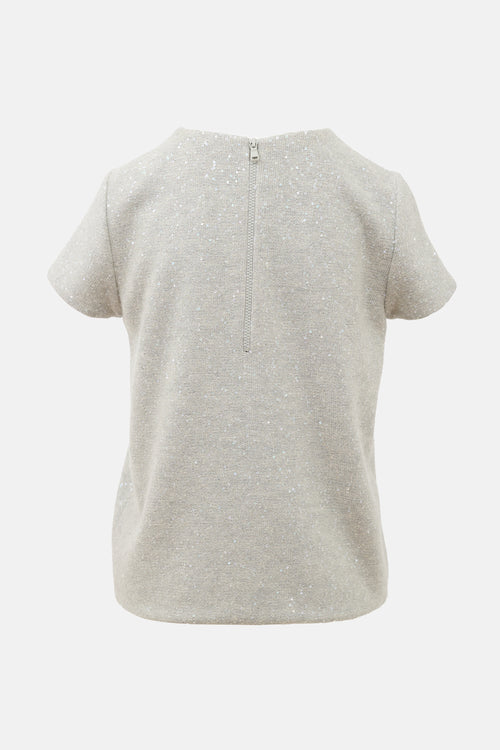 Brunello Cucinelli Cashmere Sequin Top