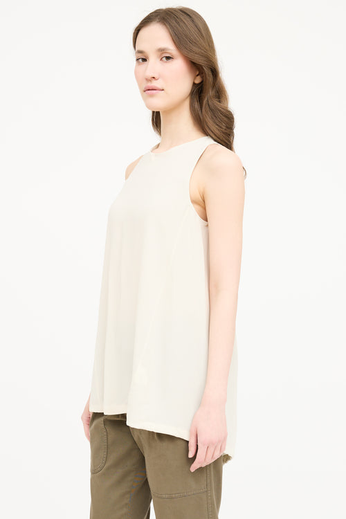 Brunello Cucinelli Silk Cinch Sleeveless Top