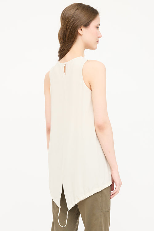 Brunello Cucinelli Silk Cinch Sleeveless Top