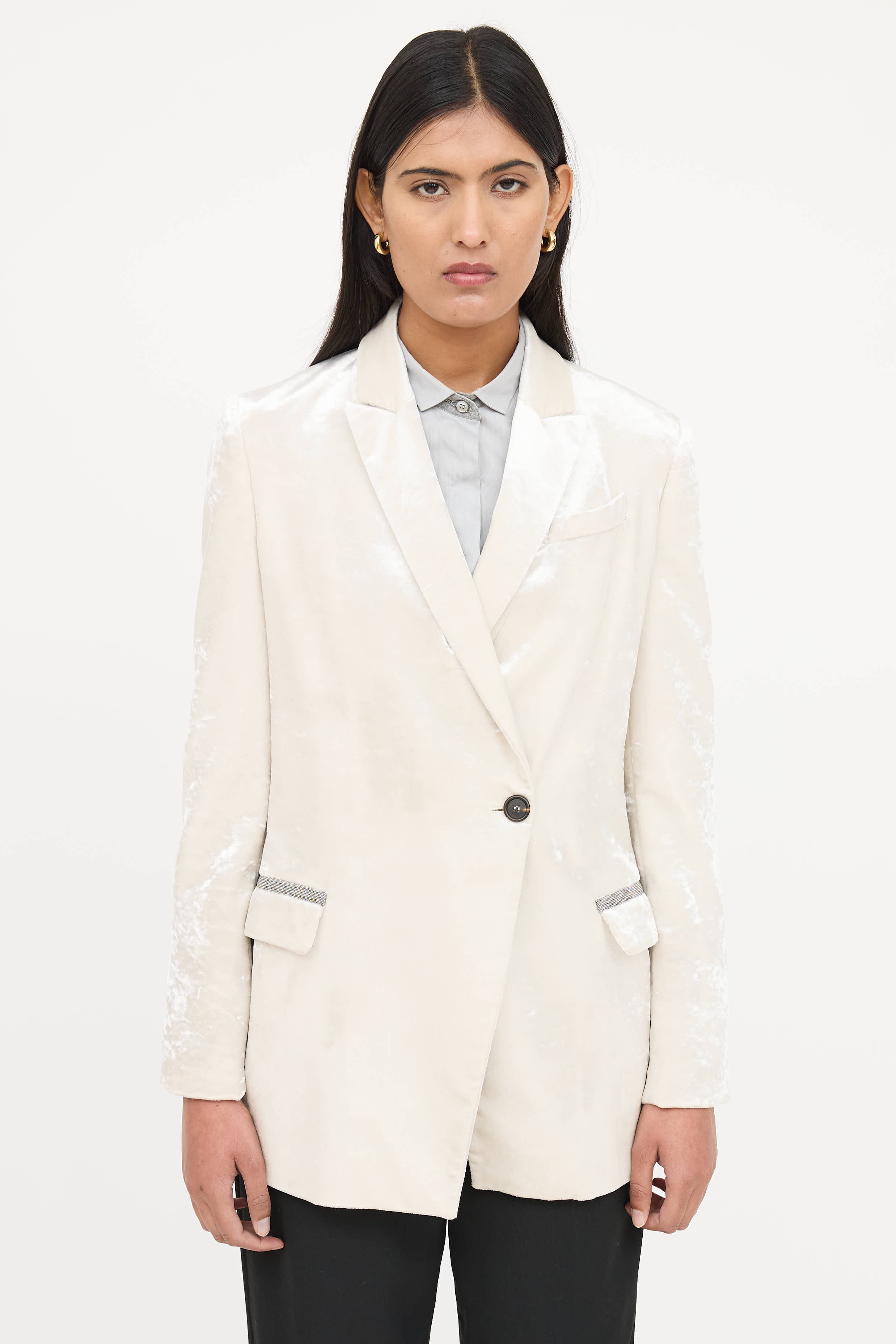 Brunello Cucinelli Velvet Monili Blazer