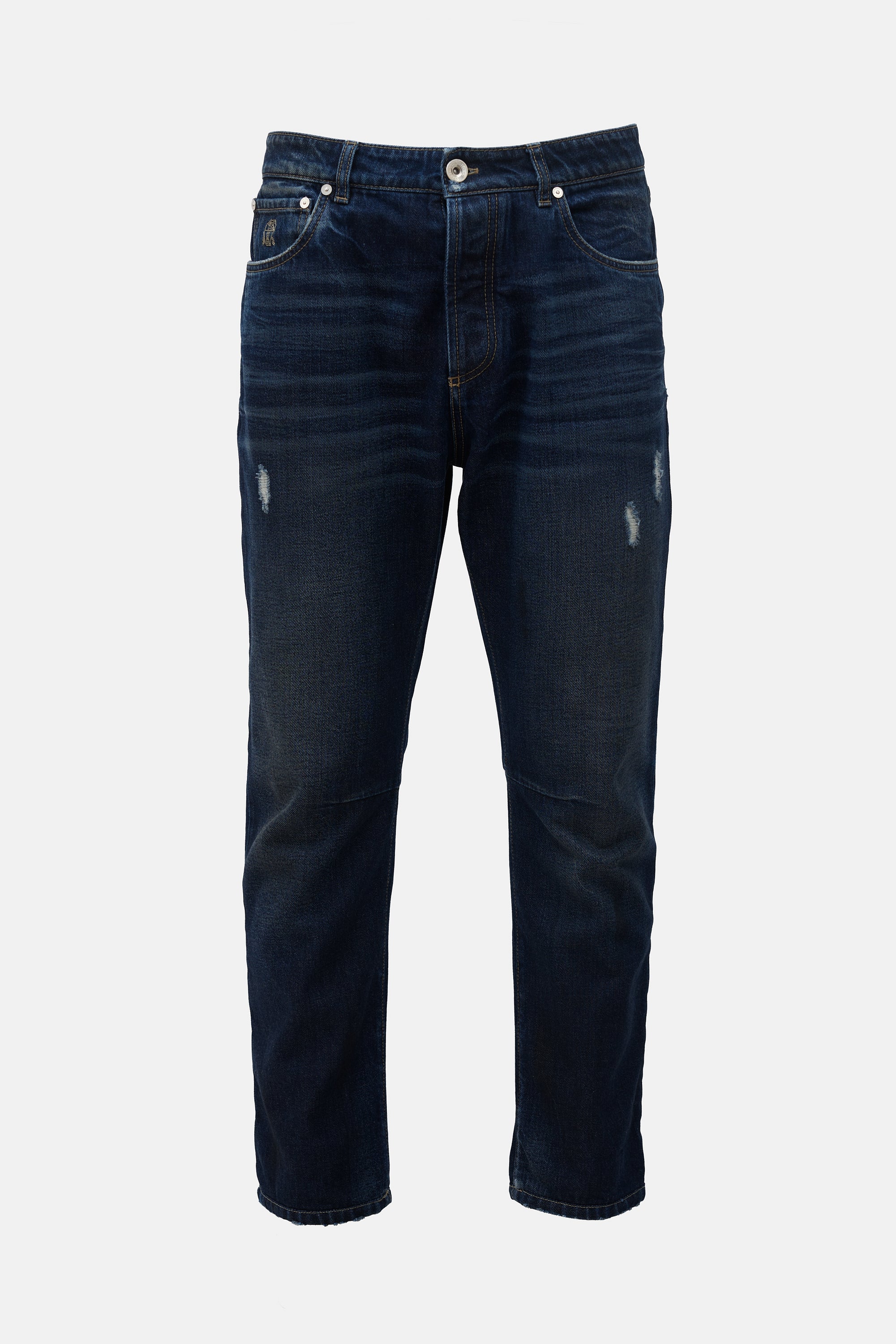 Brunello Cucinelli Distressed Leisure Fit Jeans