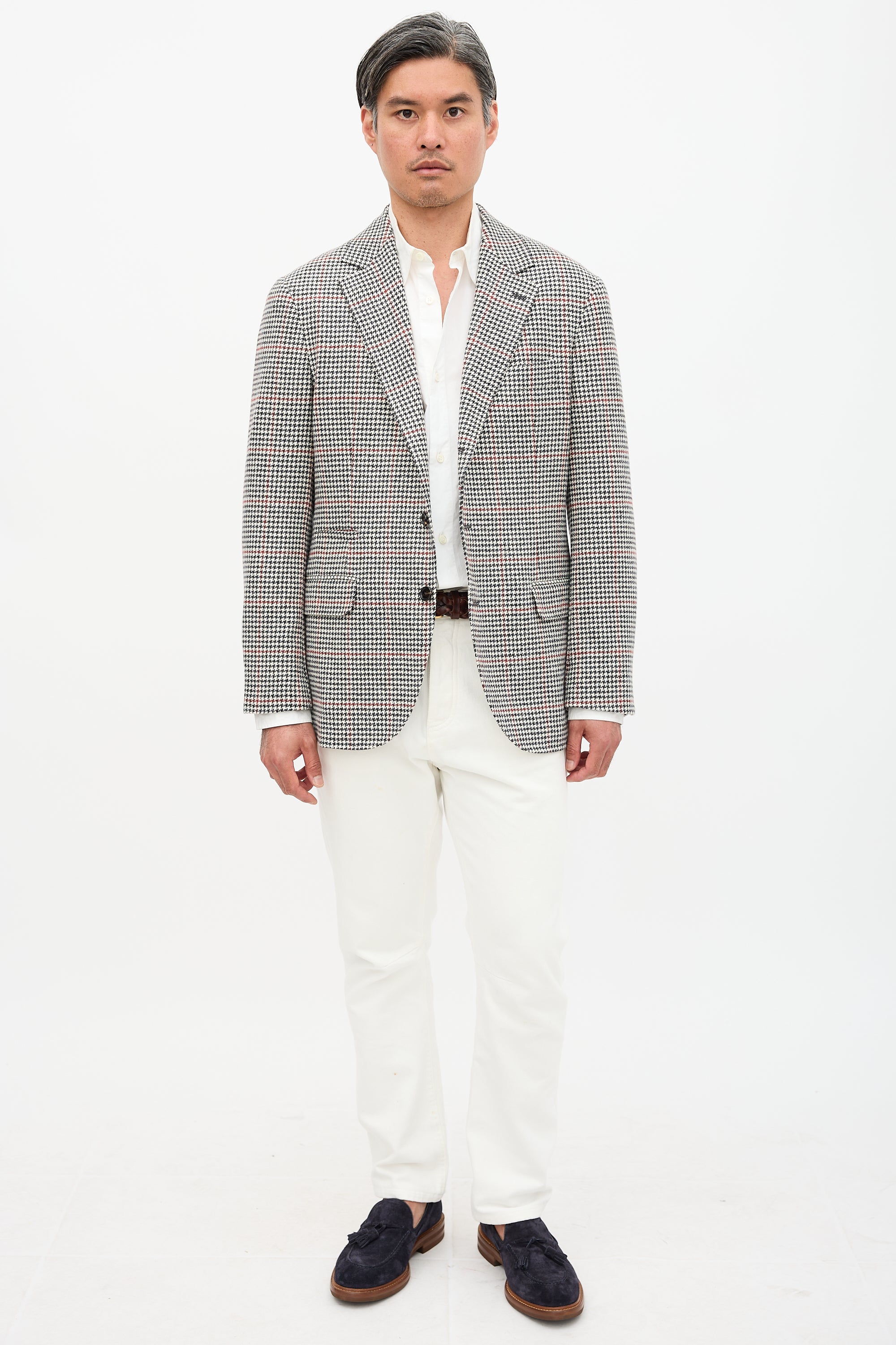 Brunello Cucinelli Flannel Patterned Blazer