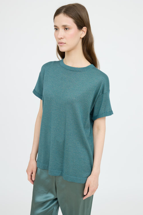 Brunello Cucinelli Cashmere Sparkly T-Shirt