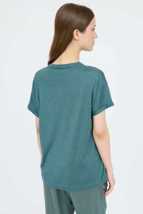 Brunello Cucinelli Cashmere Sparkly T-Shirt