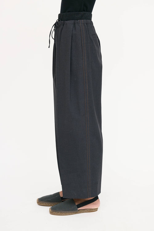 Brunello Cucinelli grey wool trousers