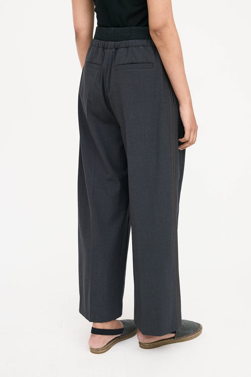 Brunello Cucinelli grey wool trousers