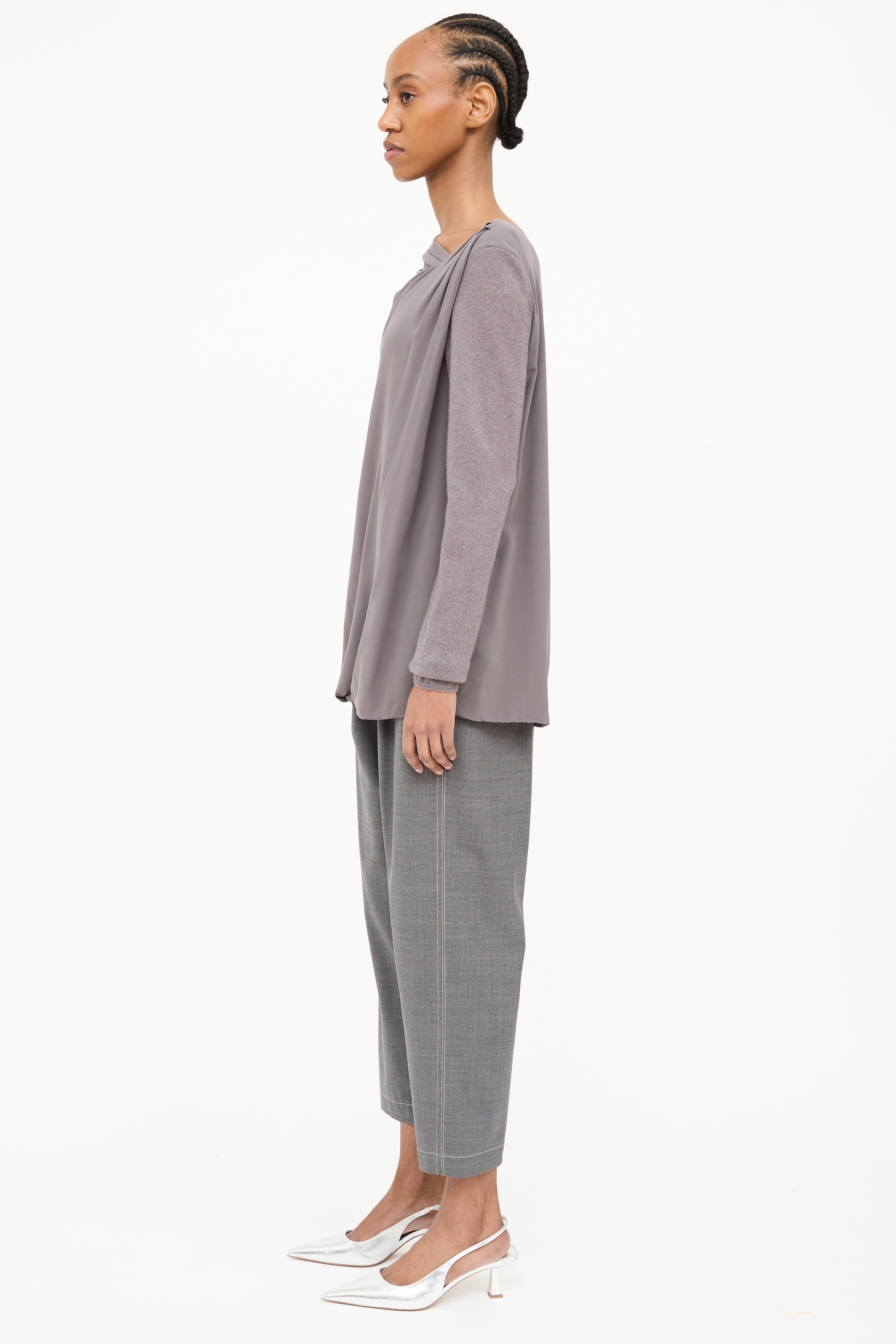 Brunello Cucinelli Silk Drape Top