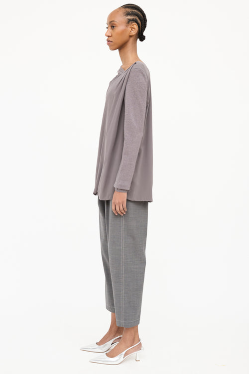 Brunello Cucinelli Silk Drape Top
