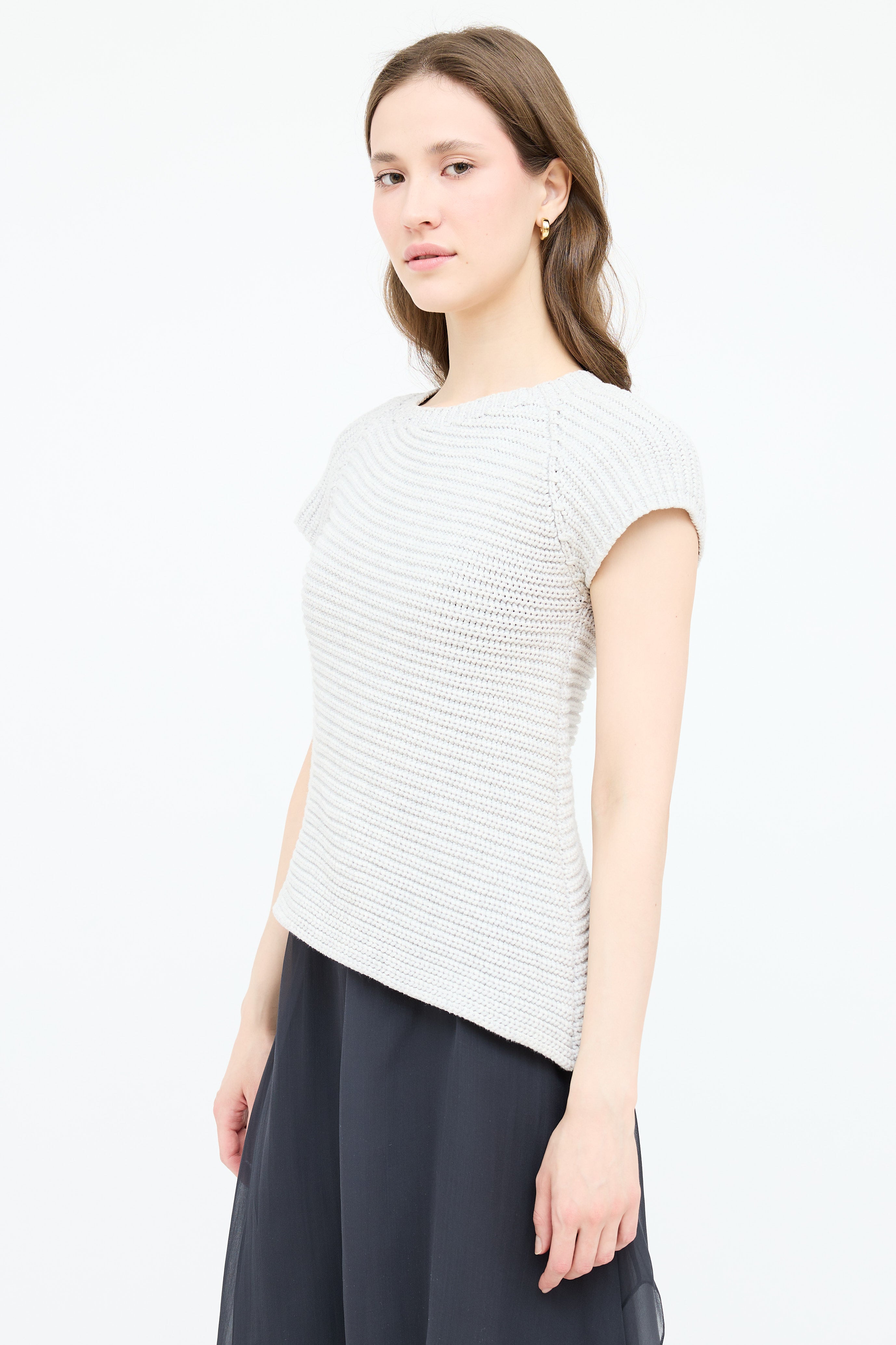 Brunello Cucinelli Assymetrical Knit Top