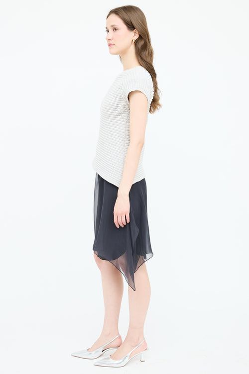 Brunello Cucinelli Assymetrical Knit Top