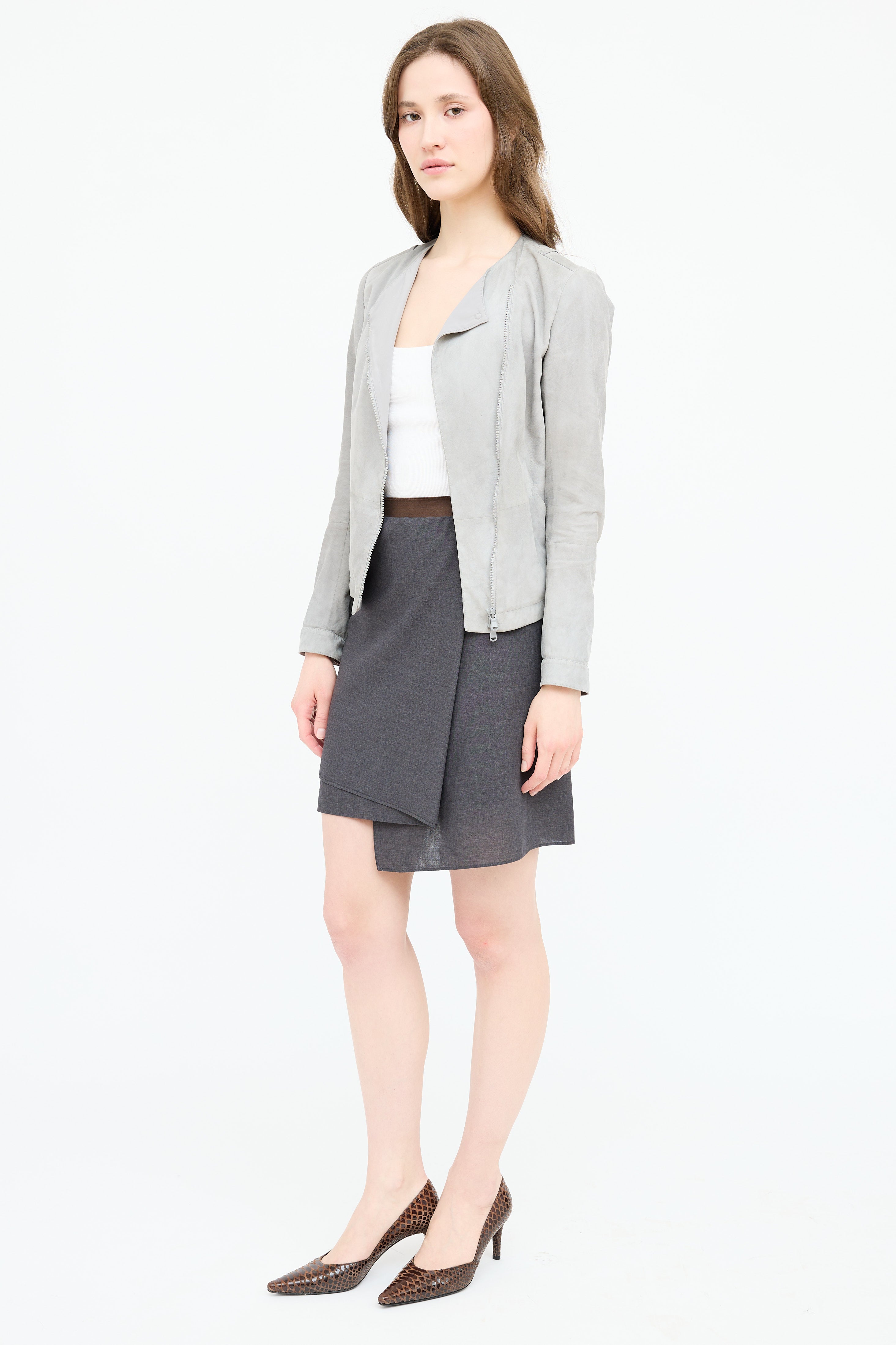 Brunello Cucinelli Wool Wrap Skirt