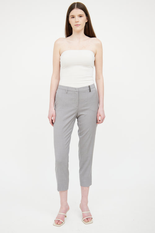 Fabiana Filippi Grey Studded Pleat Pant