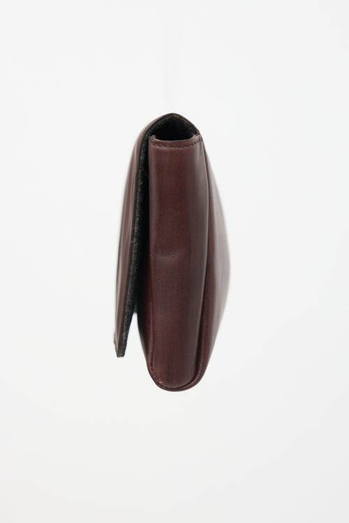 Brunello Cucinelli Leather Beaded Strap Clutch