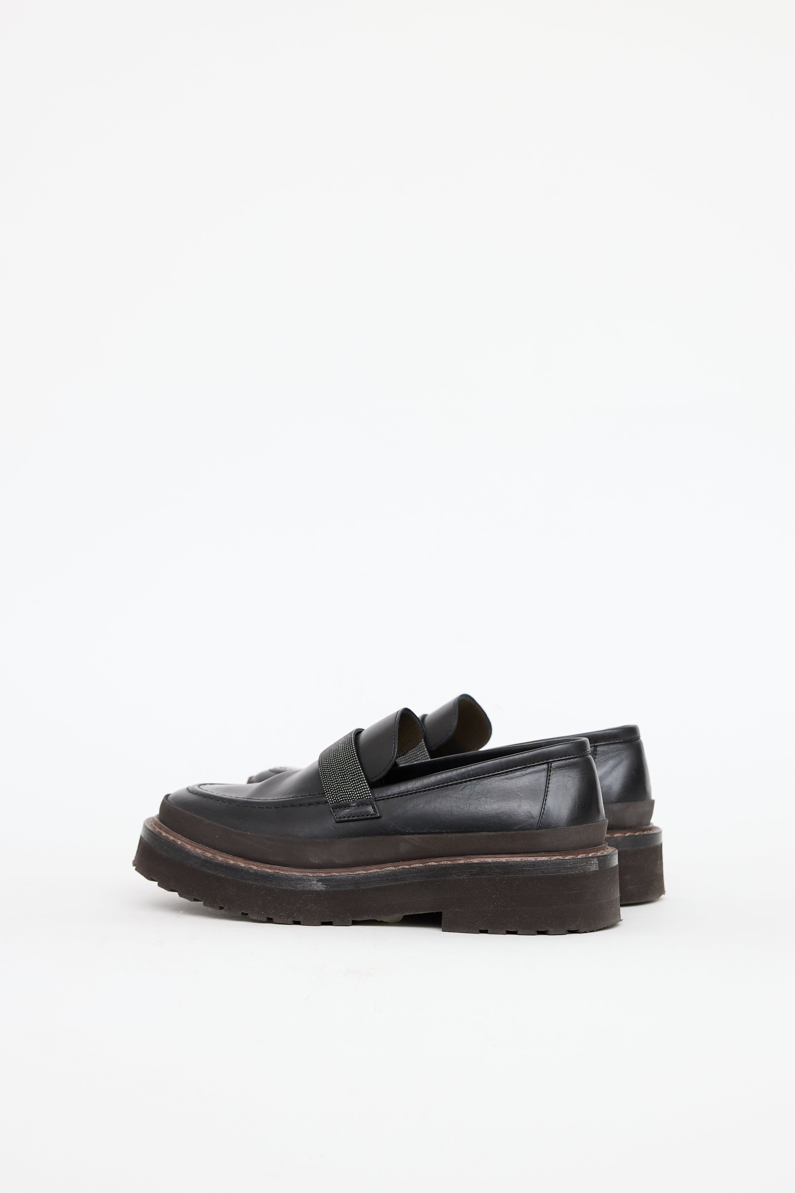 Brunello Cucinelli Leather Monili Loafer