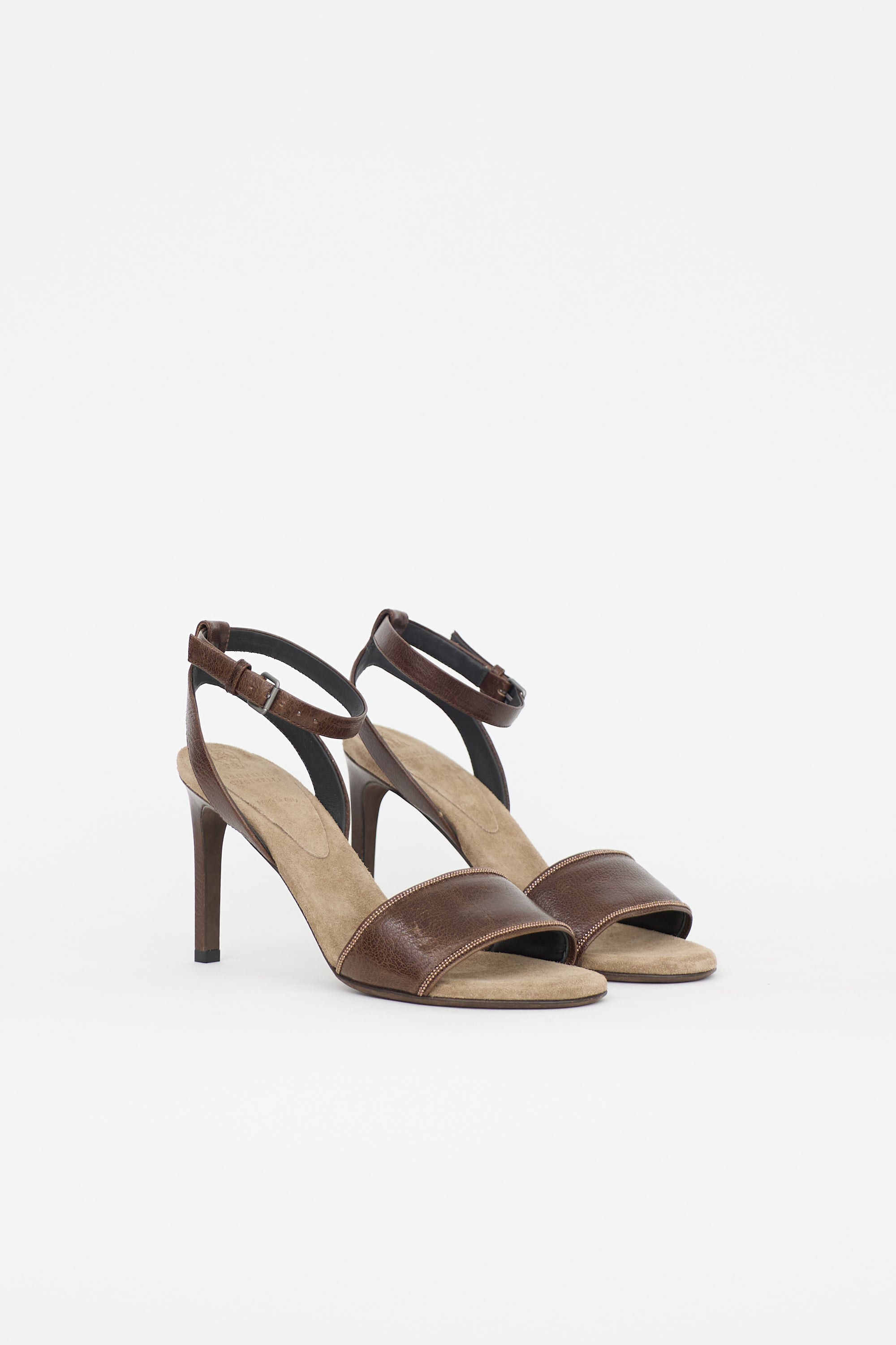 Brunello Cucinelli Leather Monili Sandal