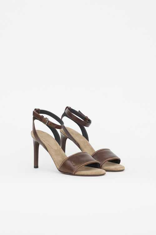 Brunello Cucinelli Leather Monili Sandal