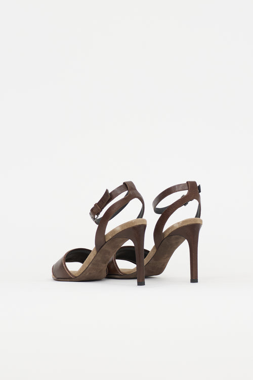 Brunello Cucinelli Leather Monili Sandal