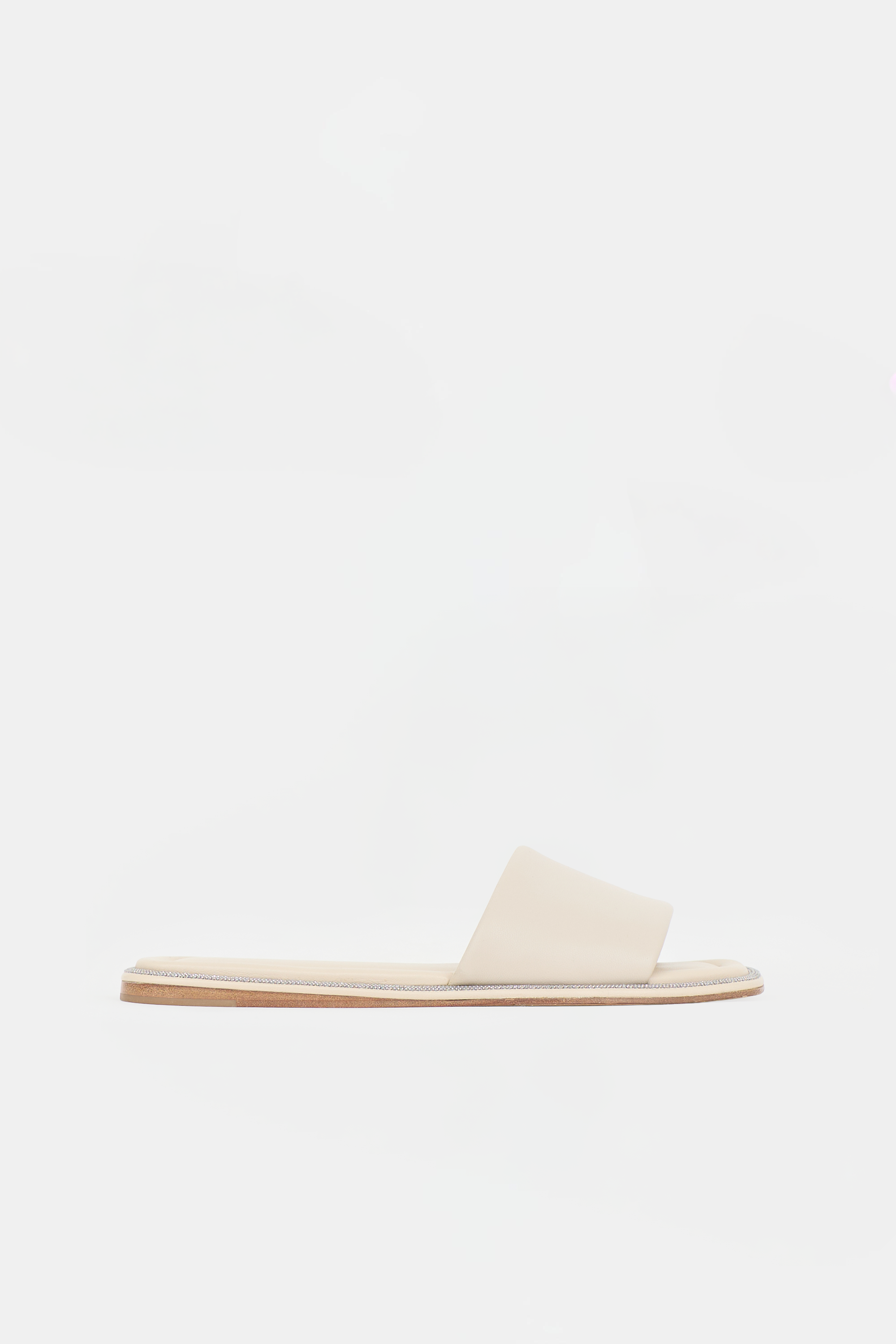 Brunello Cucinelli Leather Monili Trim Sandal