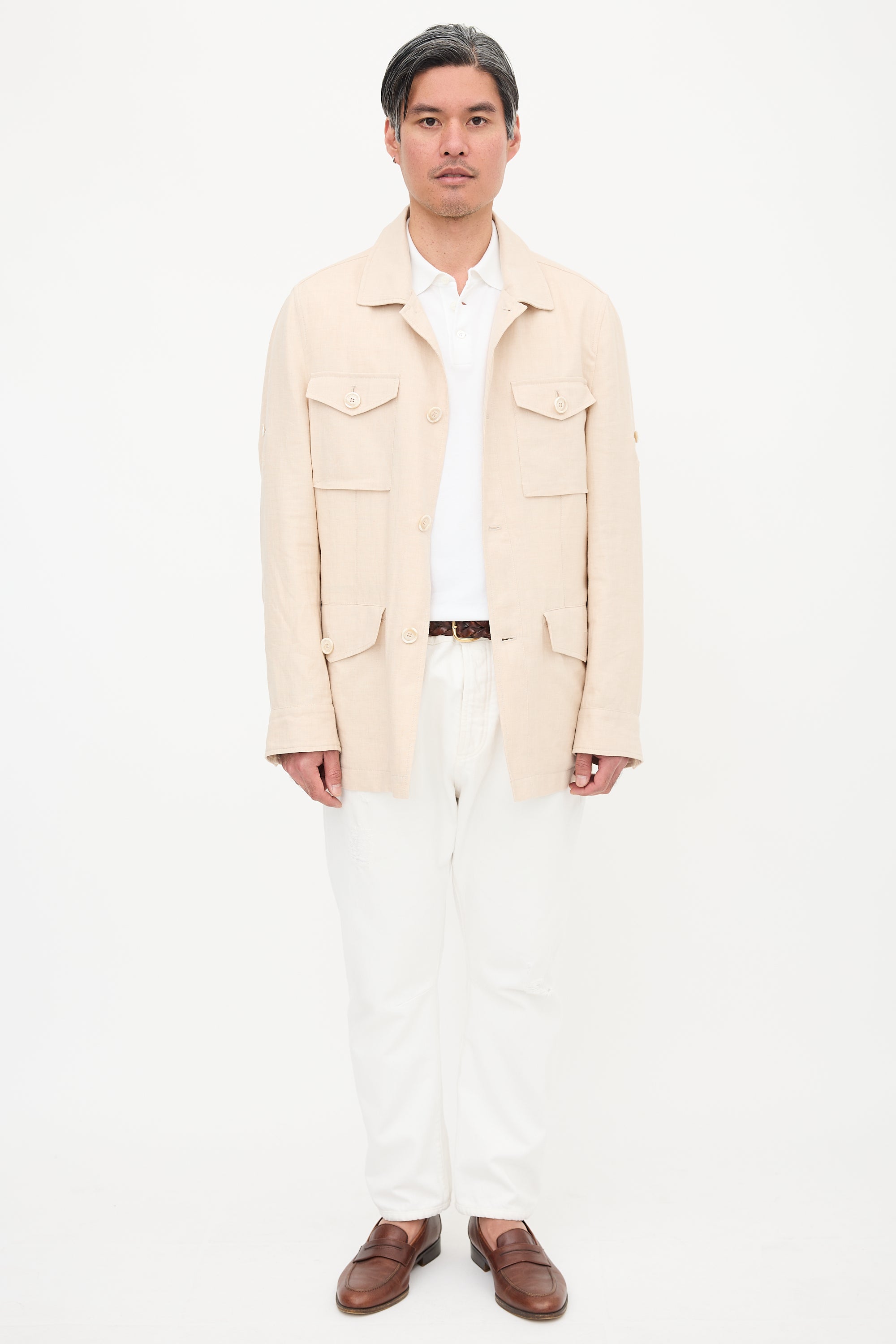 Brunello Cucinelli Linen & Wool Field Jacket