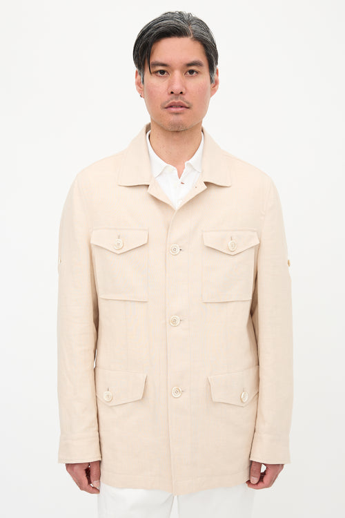 Brunello Cucinelli Linen & Wool Field Jacket