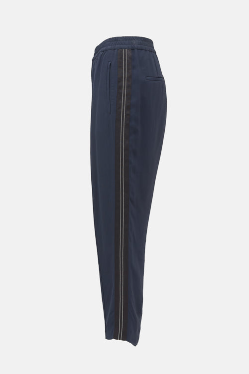 Brunello Cucinelli Monili Pintuck Track Pant