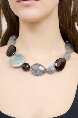 Brunello Cucinelli Gemstone Tie Necklace