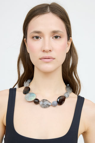 Brunello Cucinelli Gemstone Tie Necklace