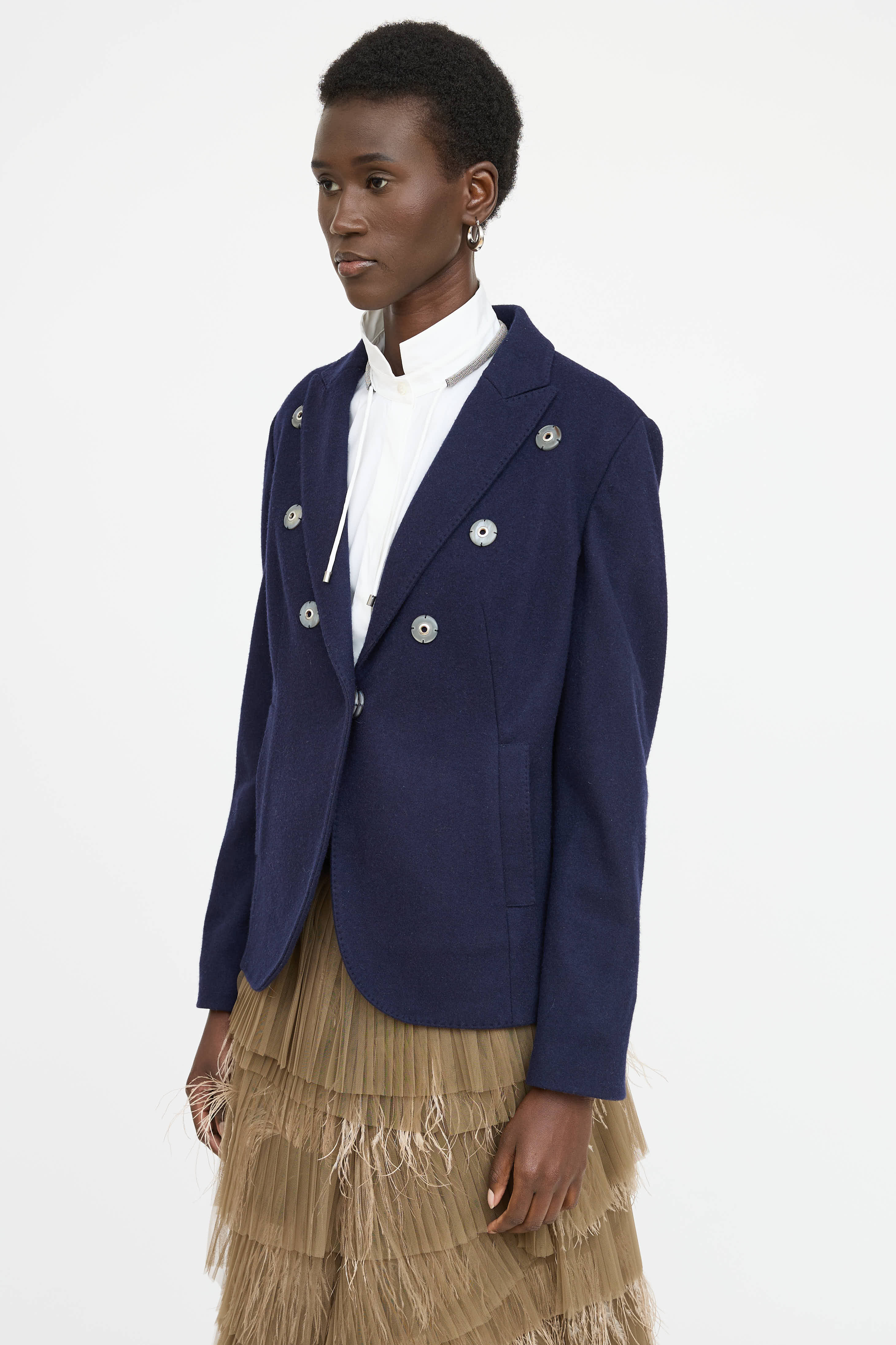 Brunello Cucinelli Wool Button Blazer