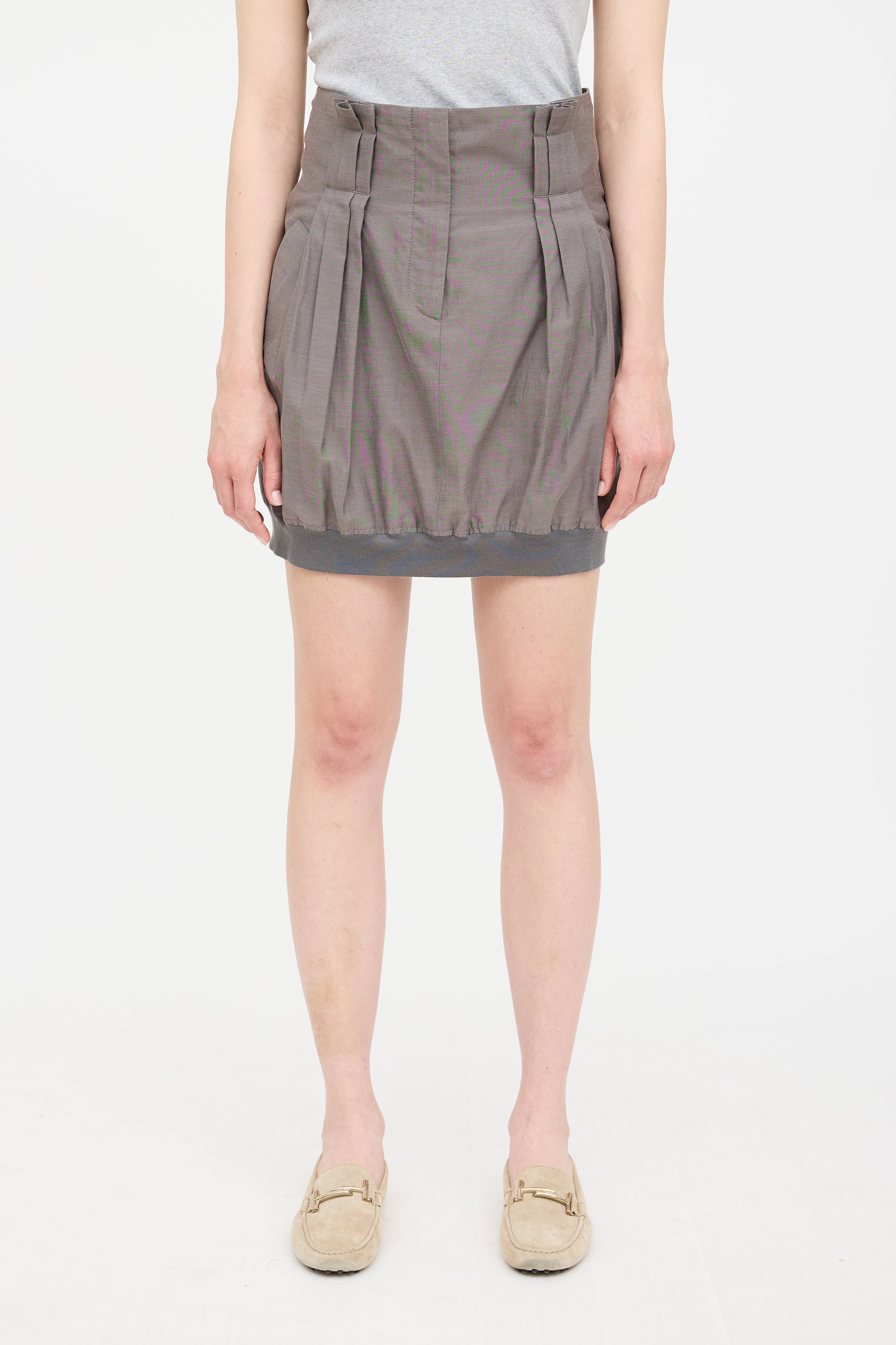 Pleated Mini Skirt