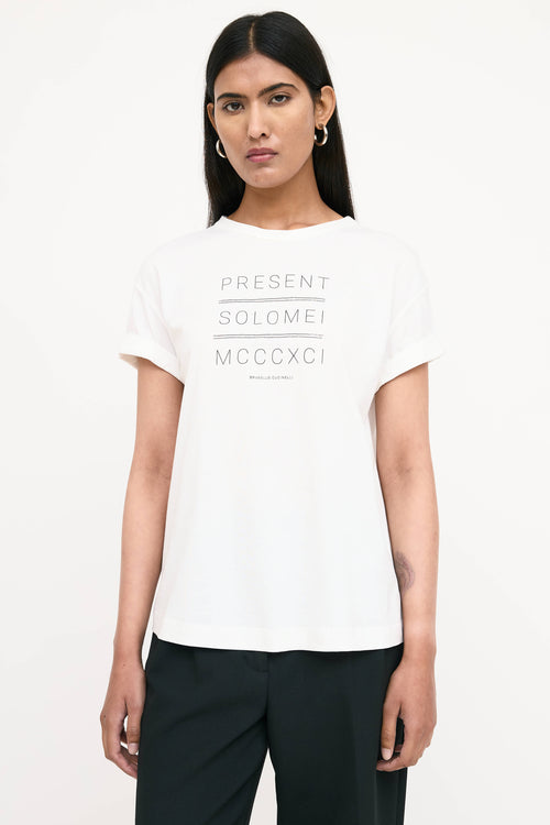 Brunello Cucinelli Present Monili Logo T-Shirt