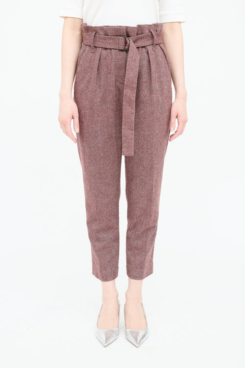 Brunello Cucinelli Wool Belted Pants