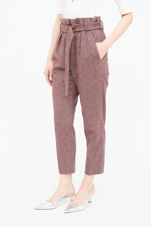 Brunello Cucinelli Wool Belted Pants