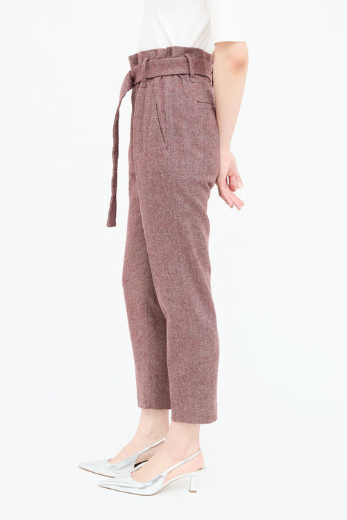 Brunello Cucinelli Wool Belted Pants