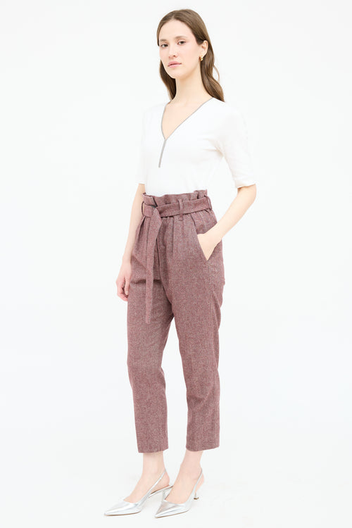 Brunello Cucinelli Wool Belted Pants